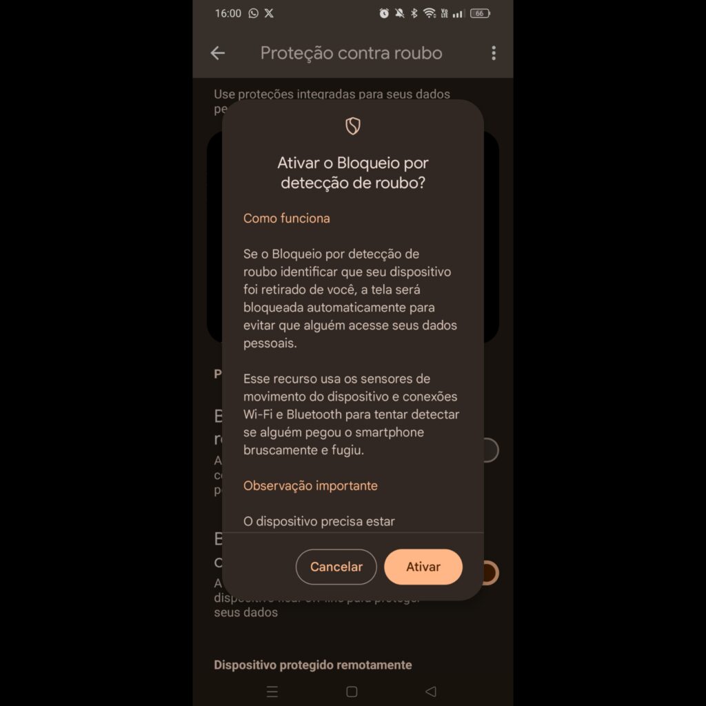 Celular no carnaval: dicas para curtir a folia com segurança Ativação de proteção contra roubo no androidd