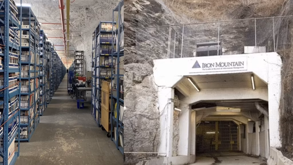 Bórax de mineração de minério subterrâneo em ferrovia de mineração de ferro.
