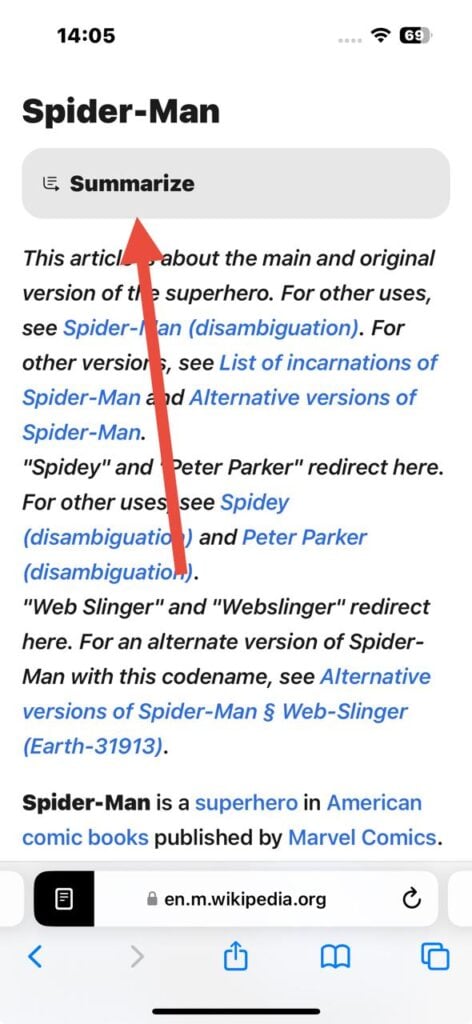 43 tips og triks for iphone 16, 16 plus og iphone 16 pro og 16 pro max Sammendrag av ai på safari