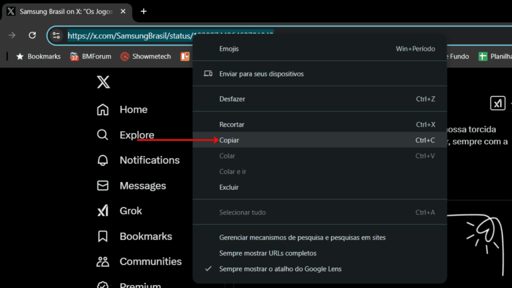 Como baixar vídeo do twitter (x) no celular ou pc A screenshot of a computer