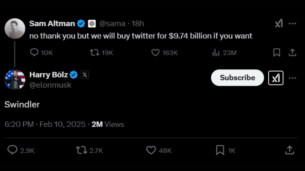 Entenda se elon musk conseguirá comprar a openai Tweet de sobre a resposta negativa de elon musk comprar a openai