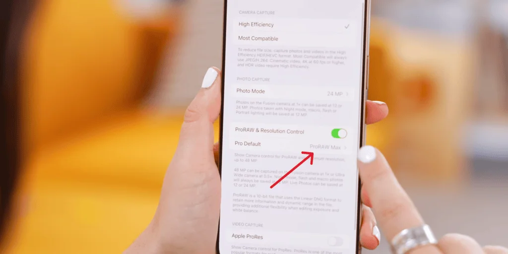 43 tips og triks for iphone 16, 16 plus og iphone 16 pro og 16 pro max Endre oppløsning og filtype på iphone 16 pro