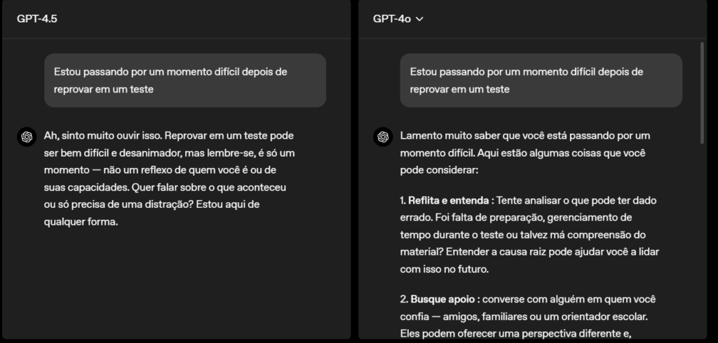 Openai lança gpt-4. 5 com melhorias em escrita e menores alucinações Exemplo do gpt-4. 5