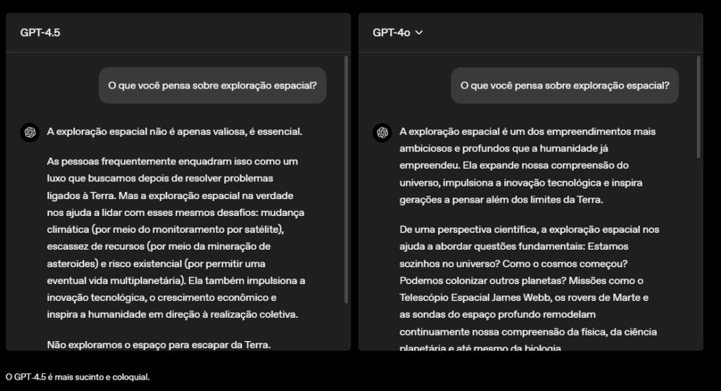 Openai lança gpt-4. 5 com melhorias em escrita e menores alucinações Exemplo do gpt-4. 5