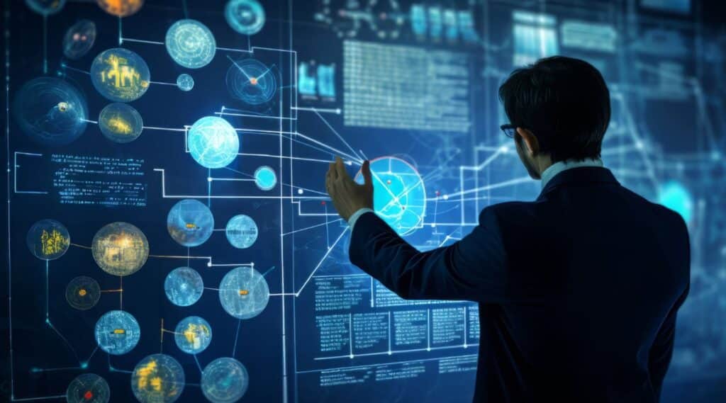 Manus ai: empresa chinesa lança primeiro agente de ia totalmente autônomo do mundo Empresário fazendo análise de empresas