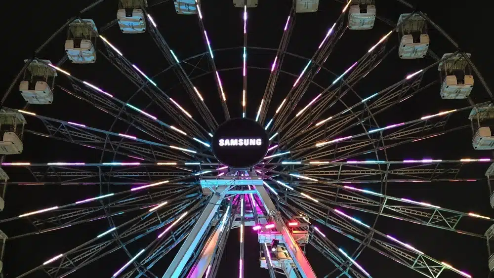 14 dicas essenciais para aproveitar o lollapalooza 2025 Roda gigante da samsung no lollapalooza 2024