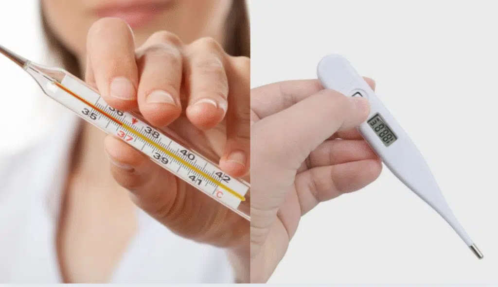 Conheça 30 tecnologias antigas e suas atuais substitutas À esquerda, um termômetro de mercúrio e à direita, um termômetros digitais que veio para substituí-lo / imagem: showmetech