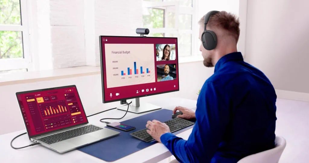 Dell lança monitores com ia, resolução wqhd e 4k de até 75” Dell pro 32 plus 4k usb-c hub monitors (p3225qe)