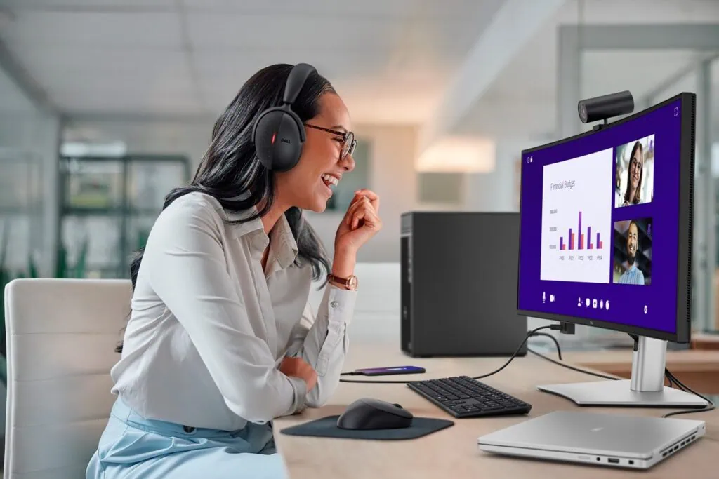 Dell lança monitores com ia, resolução wqhd e 4k de até 75” Dell pro 34 plus wqhd usb-c hub monitor (p3425we)