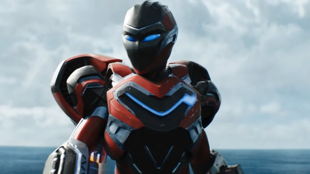 Coração de ferro/ironheart com sua armadura tecnológica