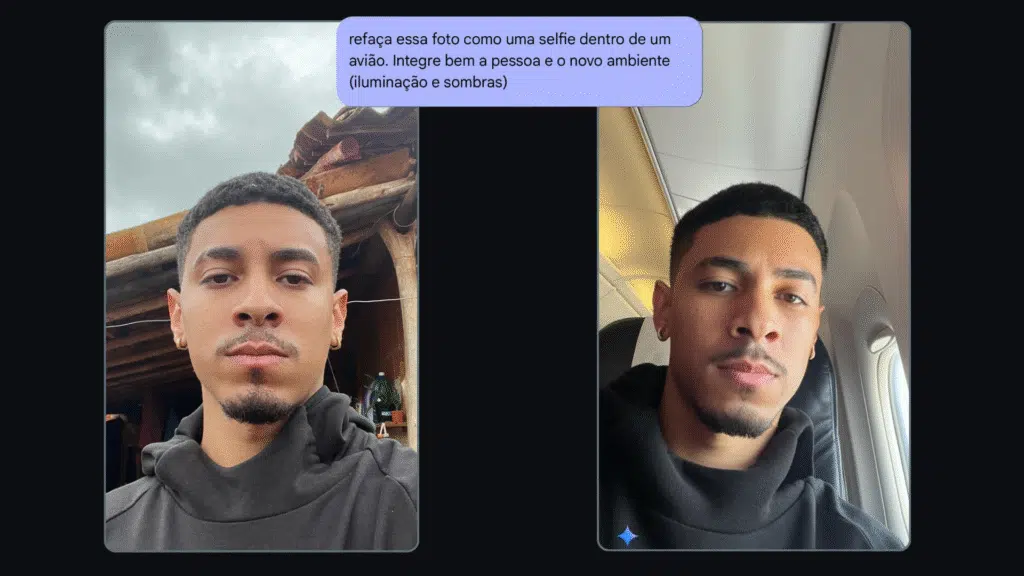 Como editar imagem no google ai studio Ambiente do ai studio com foto de um homem de blusa de frio preta