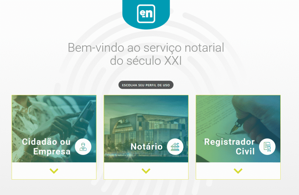 כיצד להשתמש ב-e-notary, משרד הנוטריון המקוון, ולקבל את התעודה הדיגיטלית שלך בחינם מסך הבית של נוטריון אלקטרוני עם אפשרויות למשתמשים ולנוטריונים