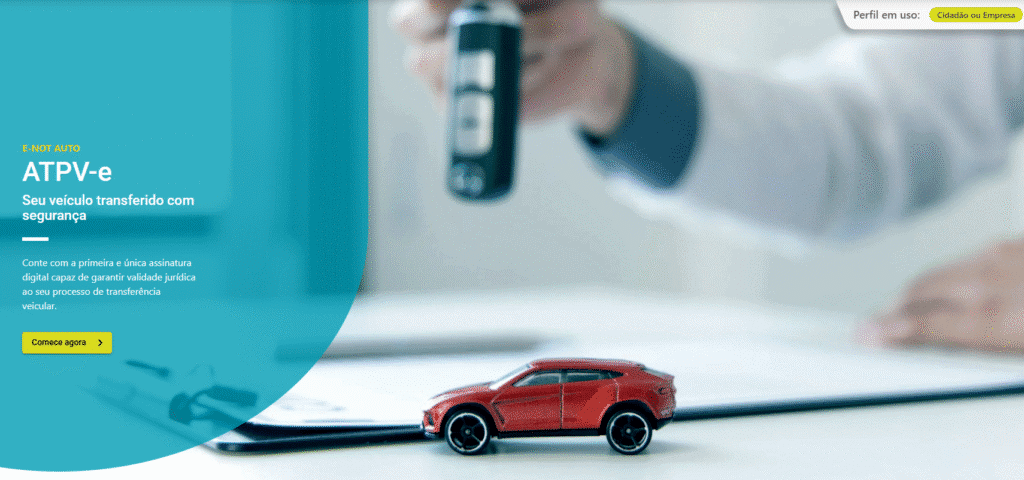 כיצד להשתמש ב-e-notary, משרד הנוטריון המקוון, ולקבל את התעודה הדיגיטלית שלך בחינם מסך הבית של אתר הנוטריון האלקטרוני על ה-atpv-e