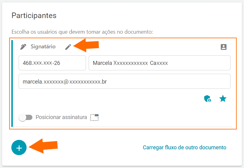 כיצד להשתמש ב-e-notary, משרד הנוטריון המקוון, ולקבל את התעודה הדיגיטלית שלך בחינם המשתמש יכול להגדיר את החותמים הדרושים, שיבצעו את החתימה באמצעות התעודות הדיגיטליות הנוטריוניות שלו.