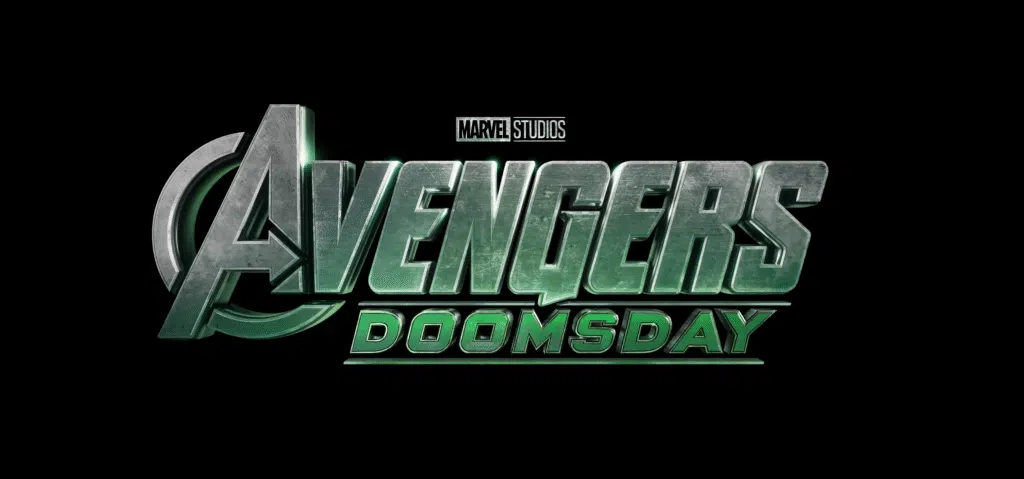 Veja quem faz parte do elenco de vingadores: doomsday Logo em inglês de vingadores: doomsday