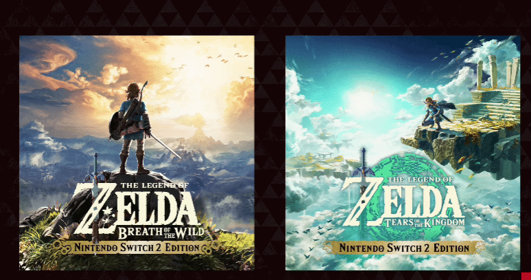 Os dois jogos de zelda lançados para o nintendo switch