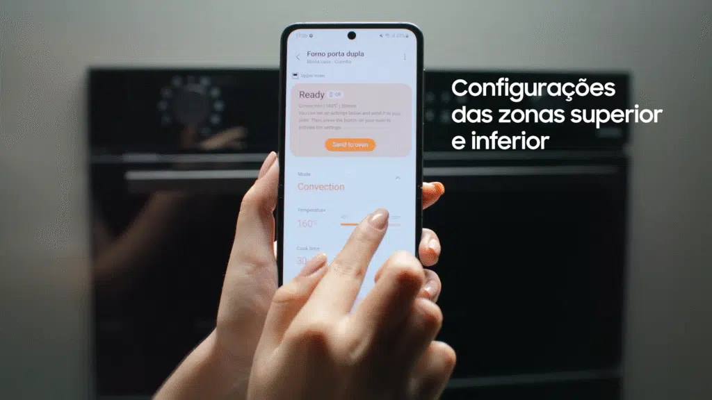 Veja as vantagens do forno inteligente elétrico duplo de embutir samsung (nv7b4545sak) Grills podem ser configurados através do smart things da samsung