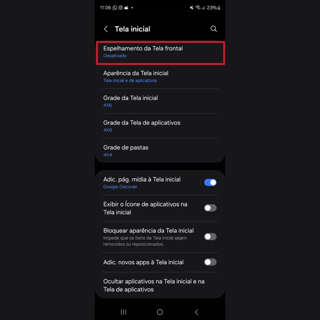 51 dicas e truques para você aproveitar o máximo do galaxy z fold6 ou fold5 Como espelhar a tela frontal na tela interna do galaxy z fold6
