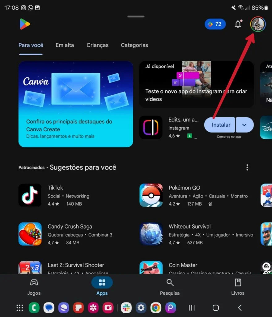 51 dicas e truques para você aproveitar o máximo do galaxy z fold6 ou fold5 Play store no galaxy z fold6