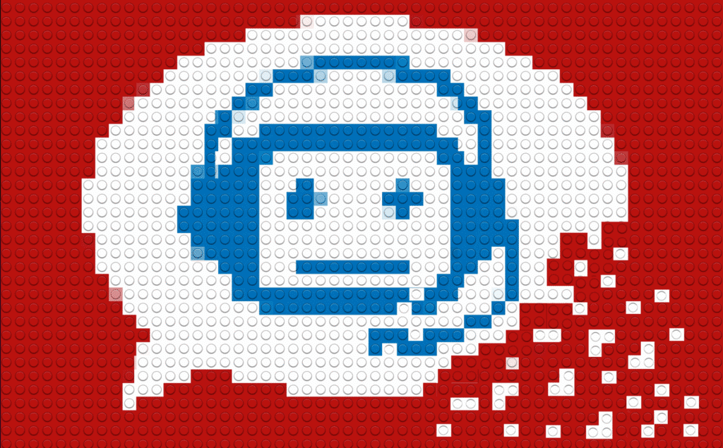 Chatbot feito de lego errando tarefas