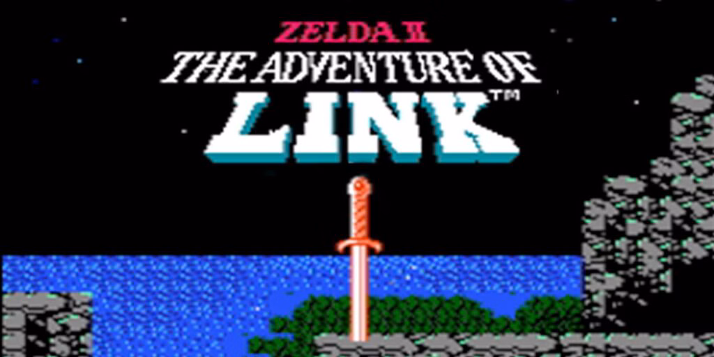 Zelda: the adventure of link jogo clássico de rpg e aventura retrô para fãs de games vintage.