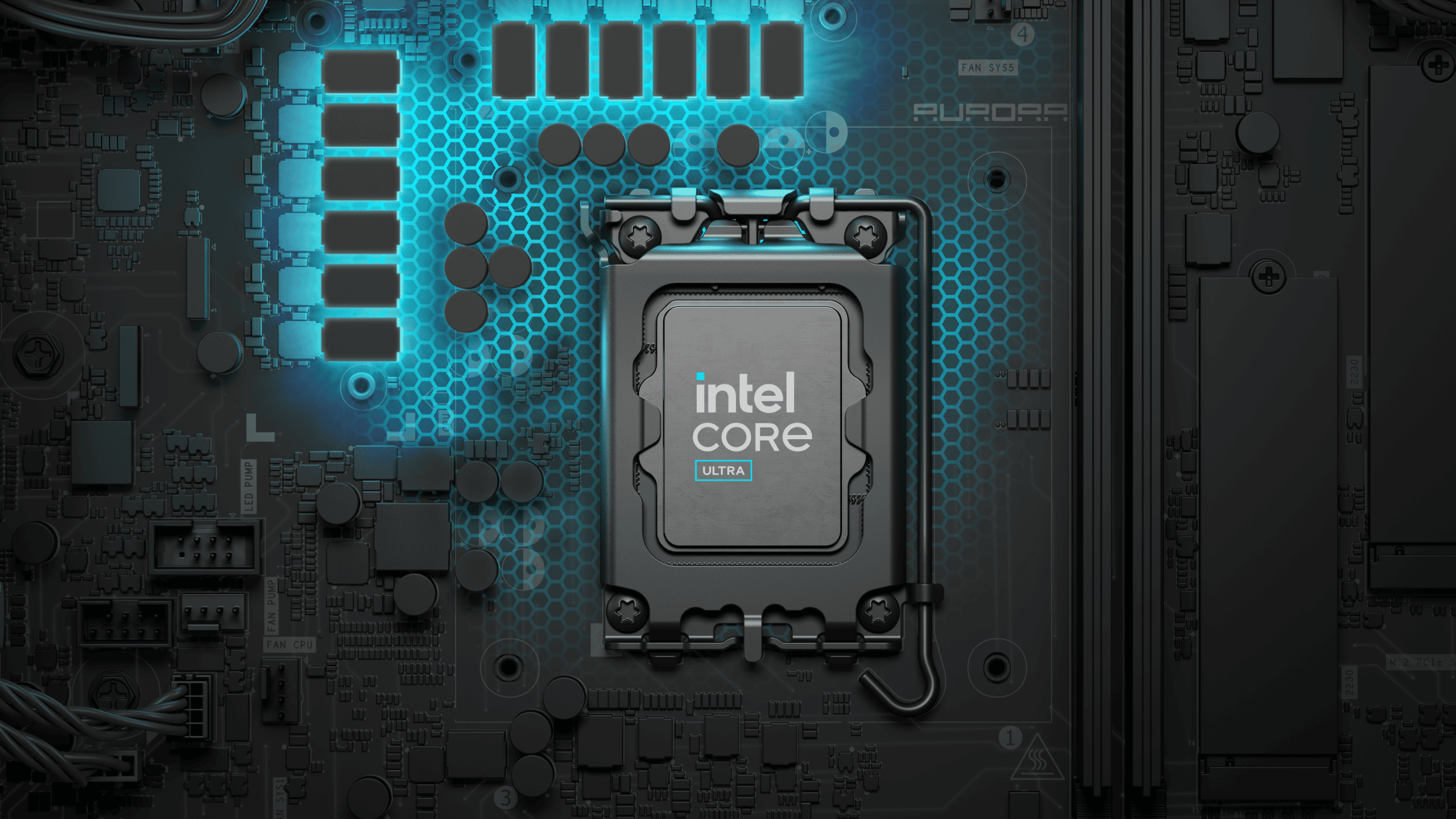 Dell lança desktops gamers alienware aurora (2025) no brasil Render do processador intel core ultra