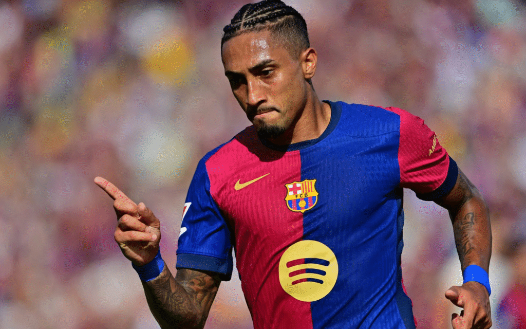 Посмотрите максимальное количество запусков в апреле 2025 г. Смотрите релизы Max в апреле 2025 года: Рафинья празднует гол за «Барселону»