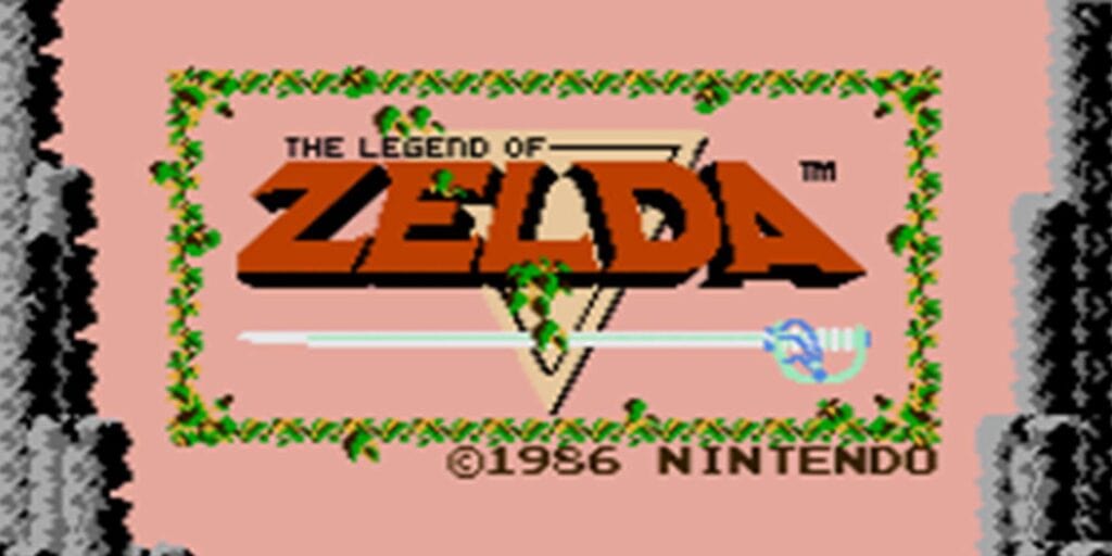 = zeldinha icônica do clássico the legend of zelda para nintendo nes, jogabilidade e aventura vintage.