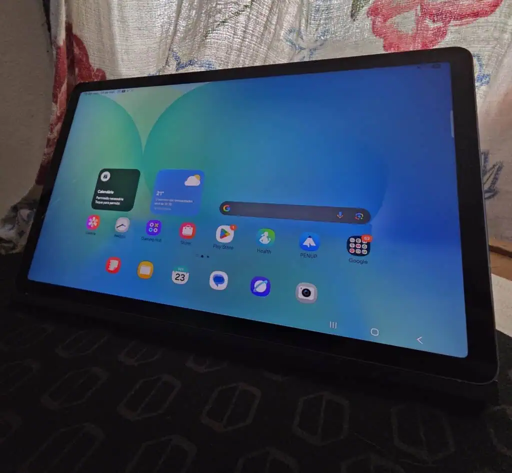 Review: galaxy tab s10 fe democratiza ia em telas grandes Tela do galaxy tab s10 fe