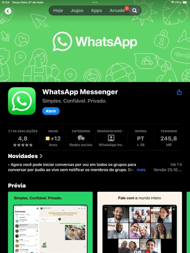 Meta lança whatsapp para ipad. Veja as vantagens e como baixar Whatsapp para ipad na app store