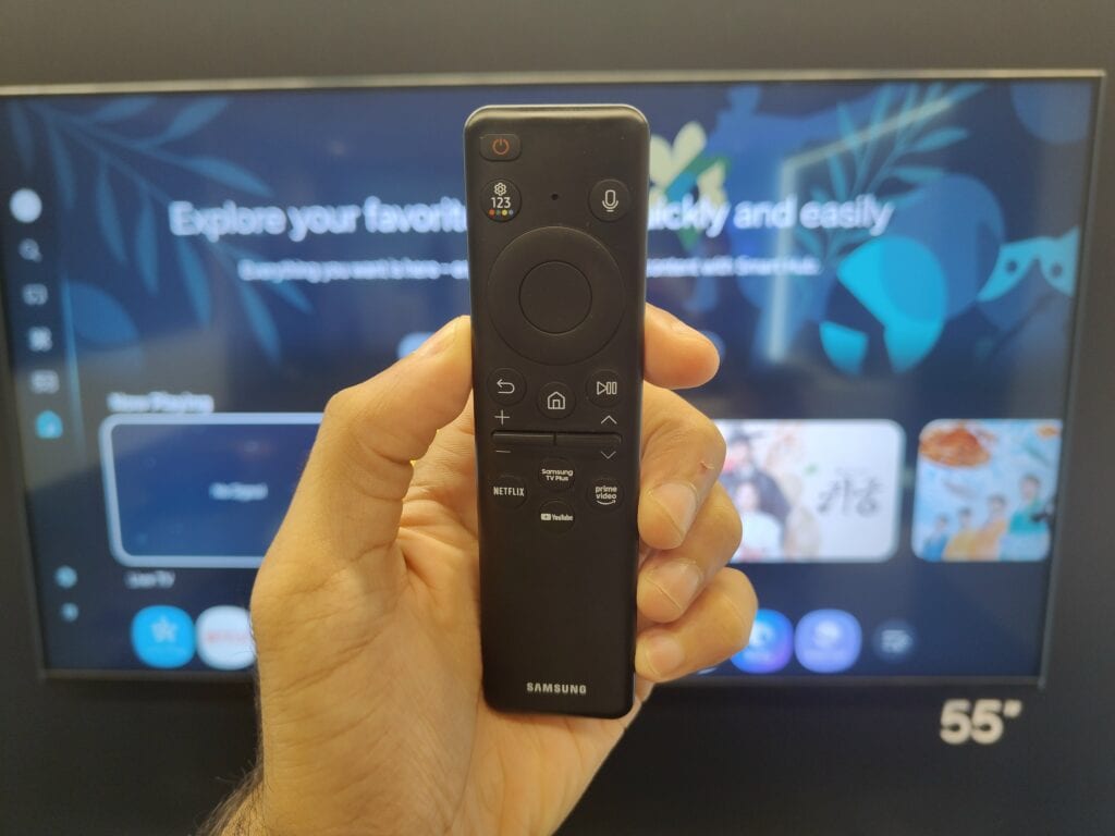 Samsung launches QLED 4K smart TVs Q7F, QEF1 and Q8F with AI, gesture function and karaoke Remote control for qef1 4k vision ai smart tv