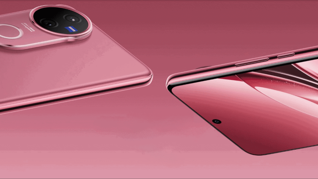 Обзор: Jovi V50 5G — топовые камеры с объективами Zeiss для устройств среднего класса Jovi v50 красного цвета