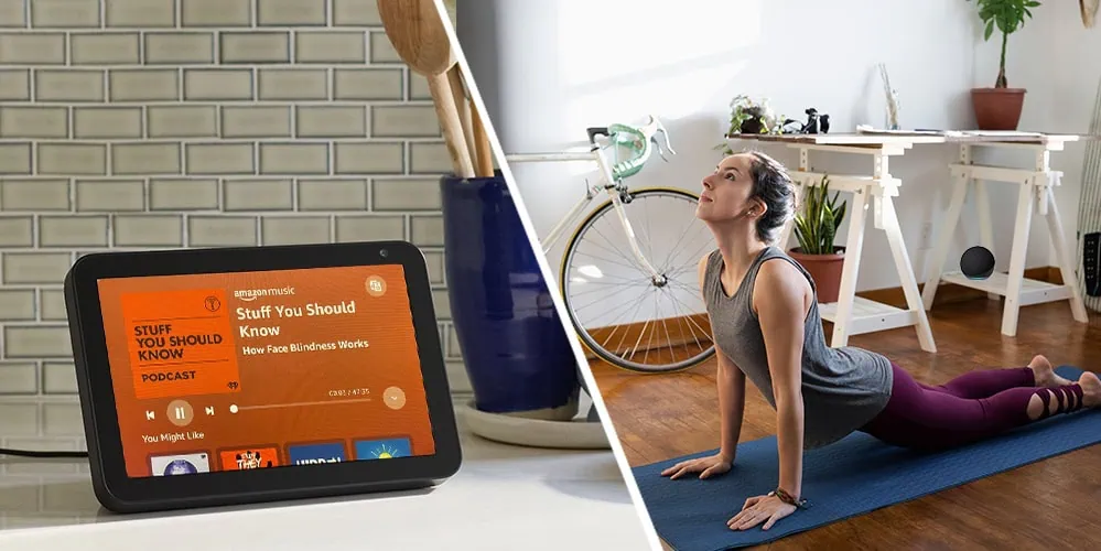 Casa aconchego: amazon e tok&stok mostram benefícios da casa conectada Mulher usando rotinas da alexa enquanto medita