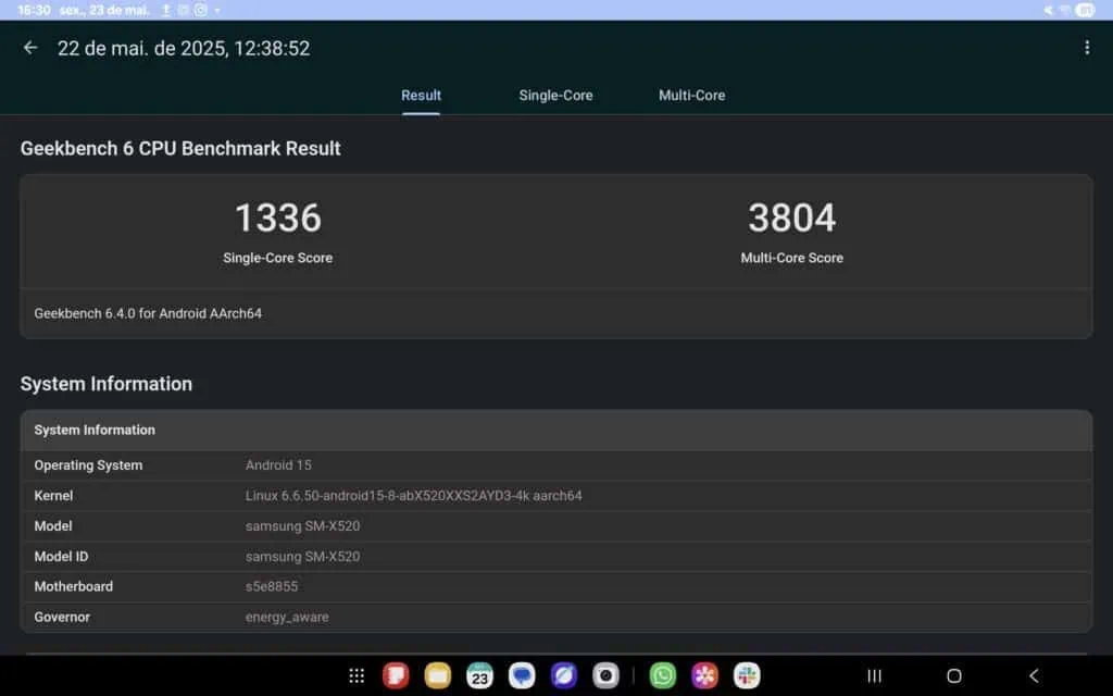 Review: galaxy tab s10 fe democratiza ia em telas grandes Pontos de benchmark do galaxy tab s10 fe