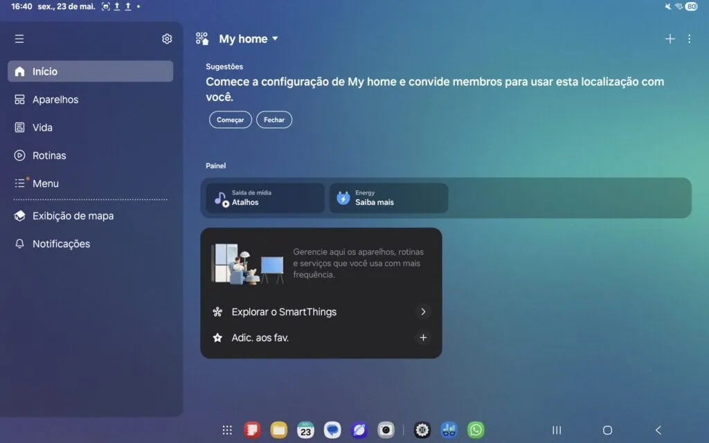 Review: galaxy tab s10 fe democratiza ia em telas grandes Smartthings do galaxy tab s10 fe