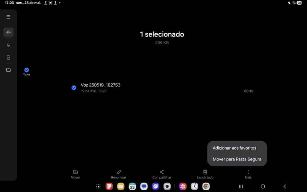 Review: galaxy tab s10 fe democratiza ia em telas grandes Gravador de voz do galaxy tab s10 fe