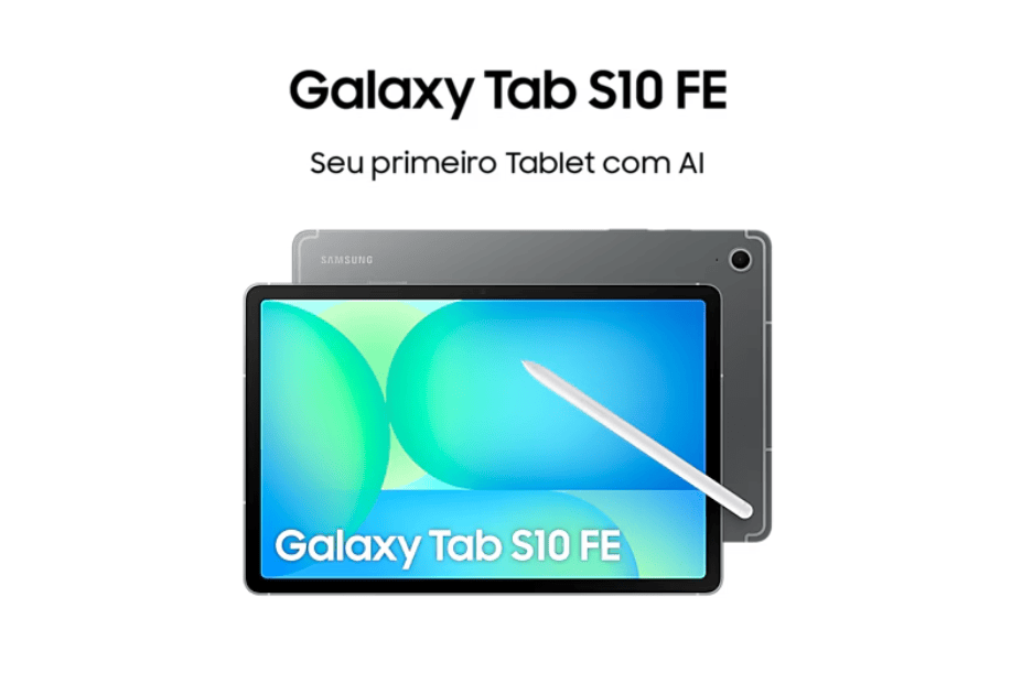 Bästa morsdagspresenterna från R$50 reais Illustrativ bild av Galaxy Tab S10 Fe / Källa: Samsung
