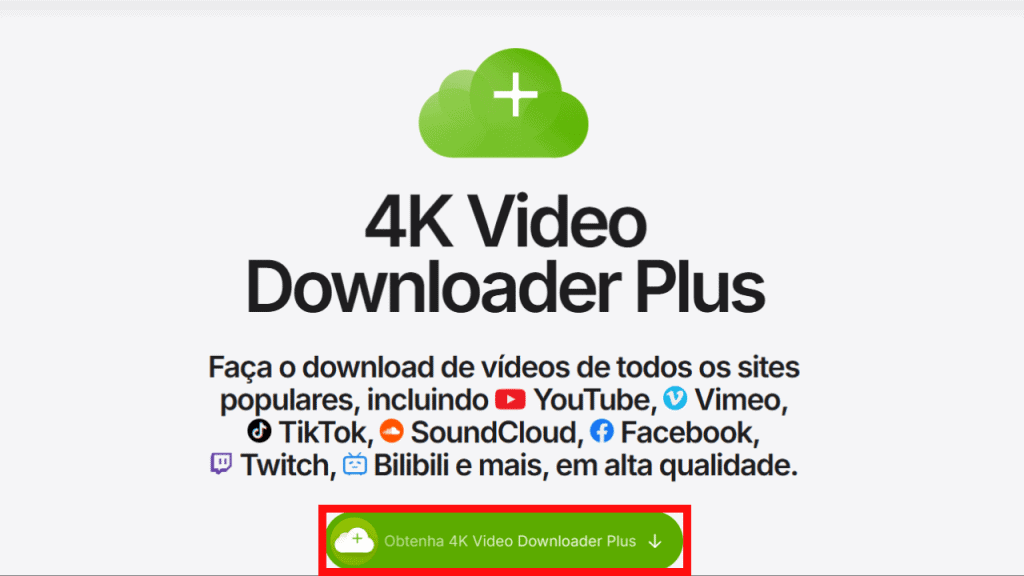 Como baixar vídeos do facebook (e stories também) Tela de download do aplicativo 4k video downloader plus
