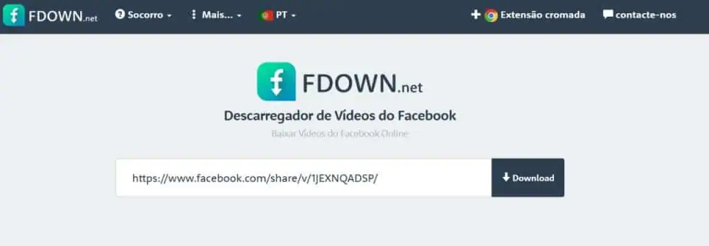 Como baixar vídeos do facebook (e stories também) Página inicial do fbdown net