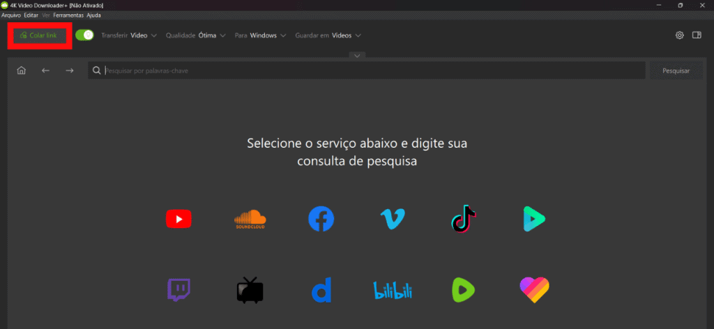 Como baixar vídeos do facebook (e stories também) Tela do 4k video downloader+