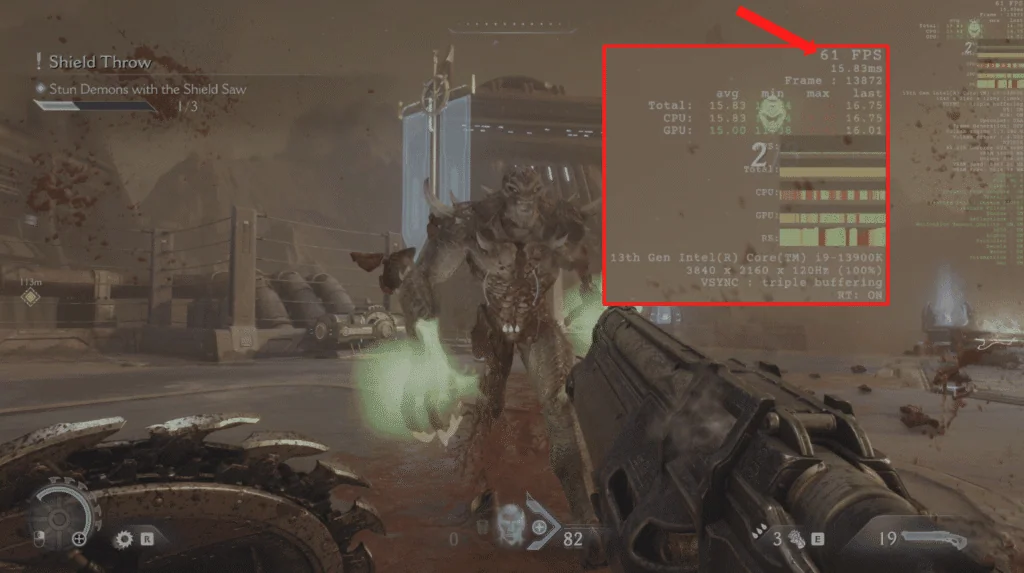 Review: doom the dark ages é o encontro perfeito de ação e brutalidade em um mundo medieval Detalhe dos fps em doom the dark ages