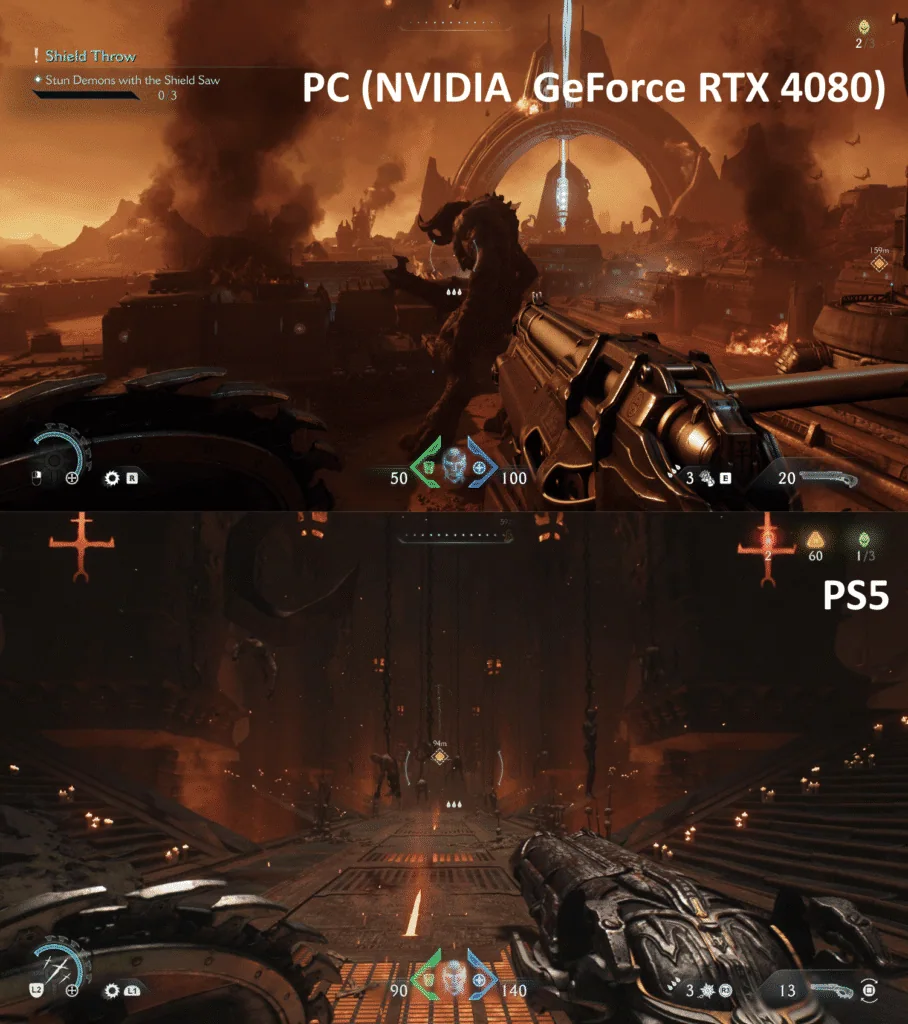 Review: doom the dark ages é o encontro perfeito de ação e brutalidade em um mundo medieval Comparação pc e ps5