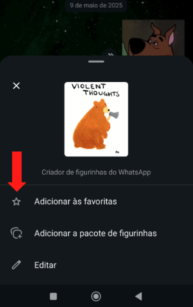 Aprenda como criar packs de figurinhas no whatsapp (e compartilhe! ) Salvando a figurinha no whats