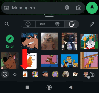 Aprenda como criar packs de figurinhas no whatsapp (e compartilhe! ) Selecionando um pacote de figurinhas no whats