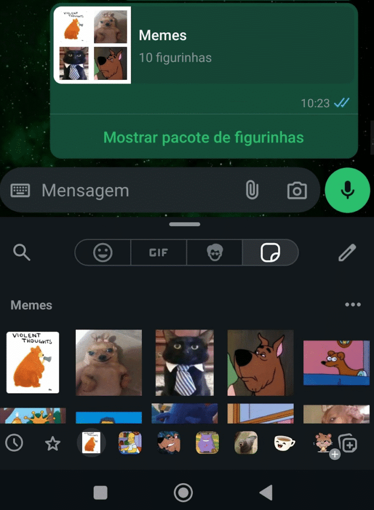 למדו כיצד ליצור חבילות מדבקות בוואטסאפ (ולשתף אותן!) חבילת מדבקות נשלחה דרך וואטסאפ