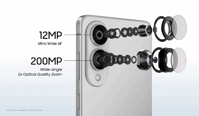 Galaxy s25 edge é lançado pela samsung. Entenda o que vem com ele Câmeras traseiras do galaxy s25 edge