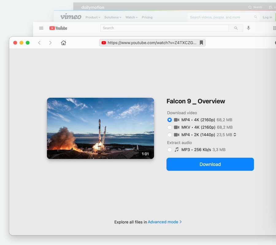 Uso do videoduke para baixar vídeos do facebook no mac