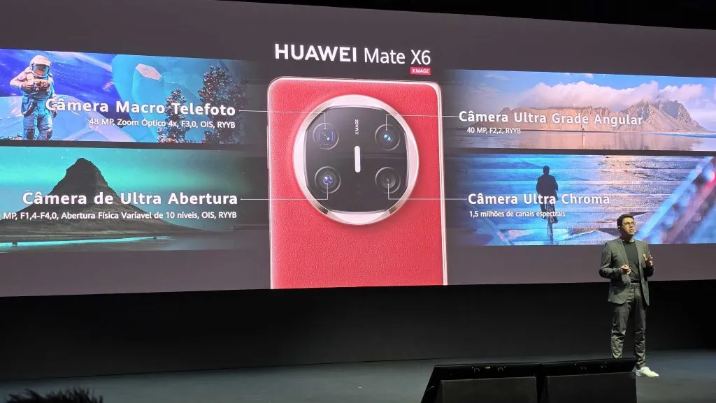 Com mate x6 e mate xt ultimate design, huawei volta a lançar smartphones premium no brasil Detalhes de câmera do huawei mate x6