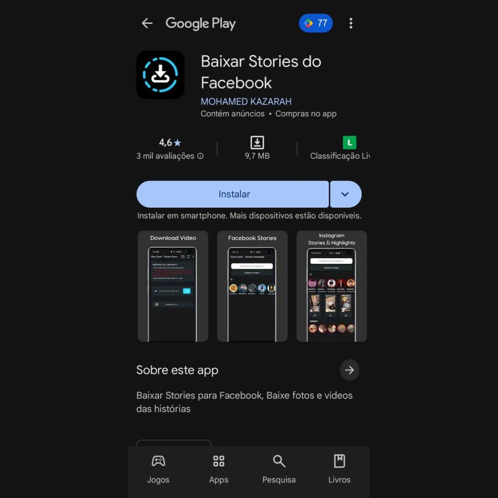 Como baixar vídeos do facebook (e stories também) Aplicativo para baixar stories do facebook