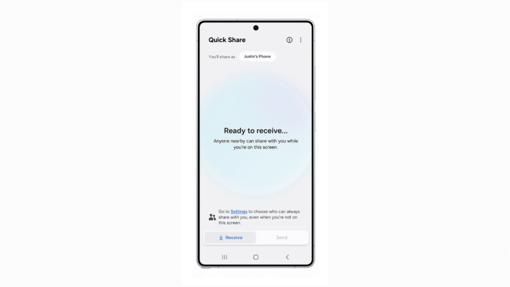 Galaxy unpacked: o que esperar do próximo evento da samsung Novo quick share da one ui 8